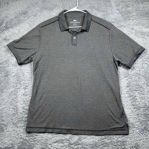 Tommy Bahama Polo Shirt‎ Mens Large Gray Short Sleeve